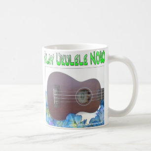 Café Branco de 11 onças do jogo do ukulele caneca