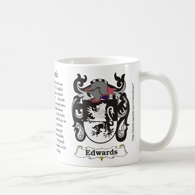 Café Brasão da família de Edwards uma caneca (Direita)