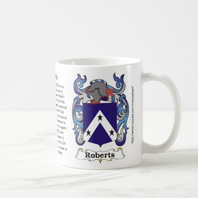 Café Brasão da família de Roberts uma caneca (Direita)