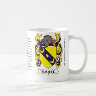 Café Brasão da família de Scott uma caneca