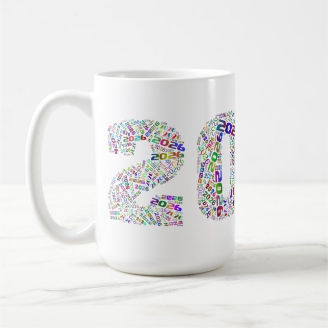 Café Brinde para 2026: Caneca de Contagem Regressiva (Esquerda)