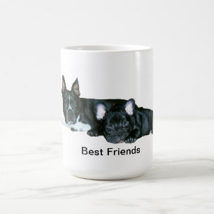Café Buldogue francês & caneca melhores amigos de