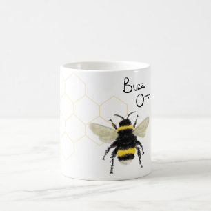 Café Bumble a caneca da chalaça do favo de mel da