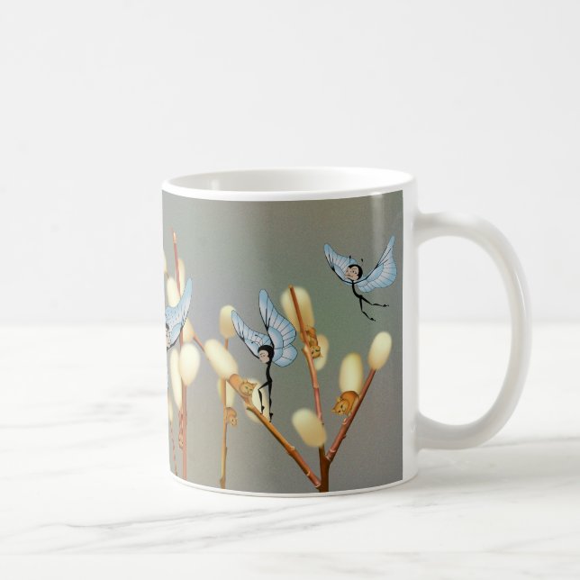 Café "Butterfairies & caneca do salgueiro de bichano" (Direita)