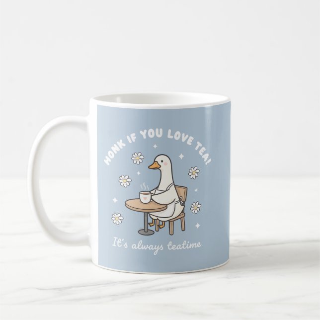 Café Buzine Se Você Ama Chá Caneca de Ganso Fofo (Esquerda)