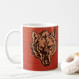 Café Cabeça de Lobo em Caneca Vermelha
