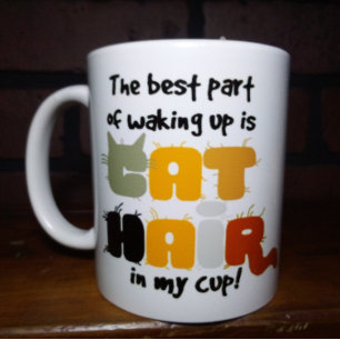 Café Cabelo de Gato no Meu Copo Caneca Humorística para