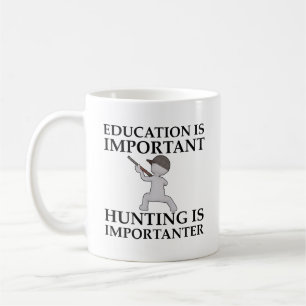 Café Caça é Mais Importante Caneca Engraçada de Caça