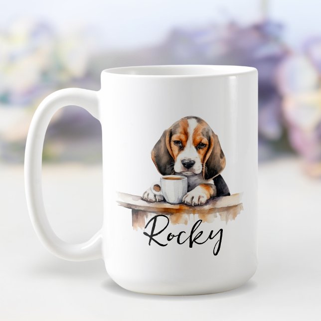 Café Cachorro com caneca de café, cão com atitude (Criador carregado)