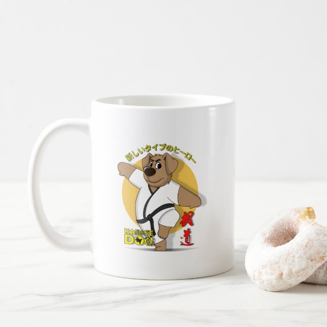 Café Cachorro de Karatê | Caneca Clássica #11 (Com Donut)