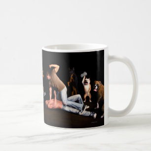Café Cães na caneca de Manfight