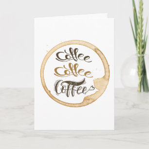Café Café Café Café Cartão de Saudação Dobrado