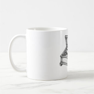 Café Caixa de Música Vitoriana Gravada Caneca Antiga Vi