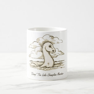 Café Campeão a caneca do monstro de Champlain do lago