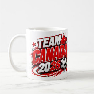 Café CANADÁ TIME 2026 Caneca para Fã de Futebol Canad