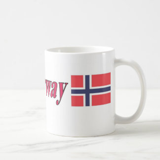 Café caneca 11oz com design da bandeira de Noruega da