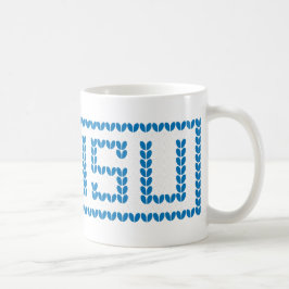 Café Caneca 1 da malha do coração de Sisu