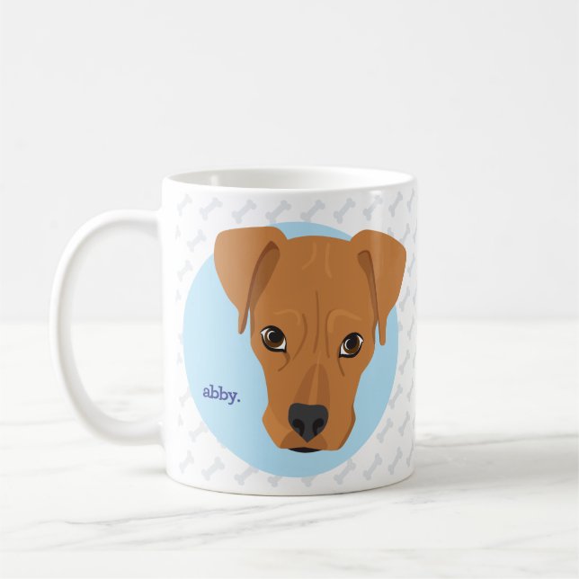 Café caneca abby do filhote de cachorro (Esquerda)
