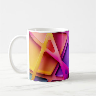 Café Caneca Abstrata de Cruzamento Vibrante – Arte Mode