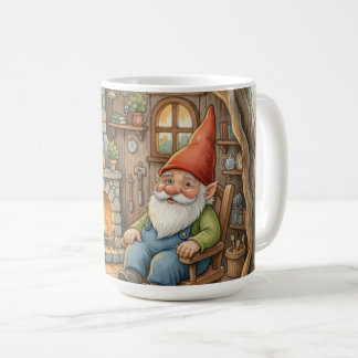 Café caneca aconchegante gnomo de natal ouriço encantad