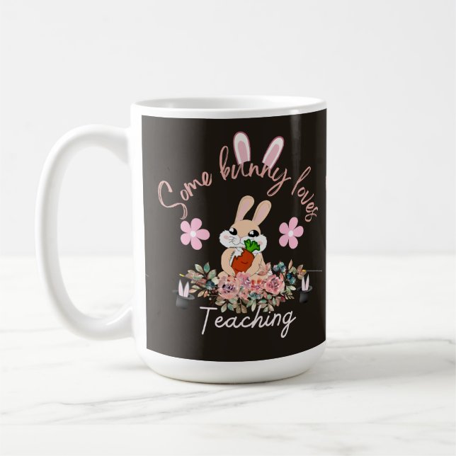 Café Caneca adorável de coelho que ama ensinar (Esquerda)