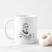 Caneca alegre de Ruth Bader Ginsburg Resistmas