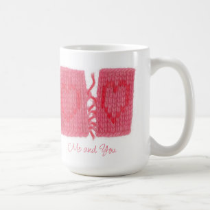 Café CANECA ALTA DE CORAÇÃO DUPLA TRICOTADA + Texto