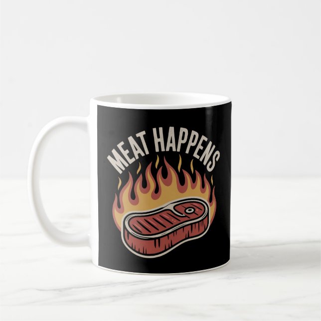 Café Caneca Amante de Bife Grelhado Coisas Divertidas A (Esquerda)