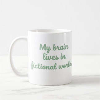 Café Caneca Amante de Livros Meu Cérebro Vive em Mundos