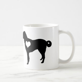 Café Caneca anatólia do coração do cão de pastor