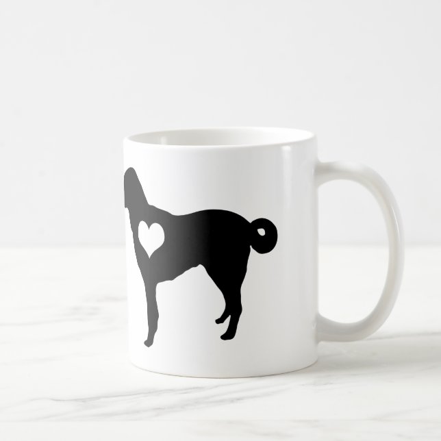 Café Caneca anatólia do coração do cão de pastor (Direita)