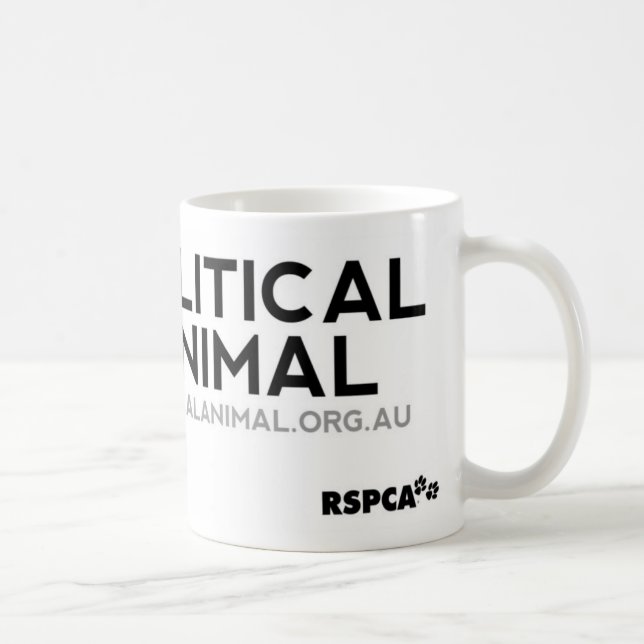 Café Caneca animal política de RSPCA (Direita)