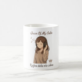 Café Caneca Anime Garota Fones de Ouvido – Rainha Da Mi