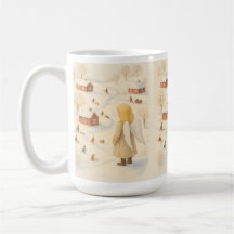 Caneca Anjo de Inverno Presente Vila de Natal