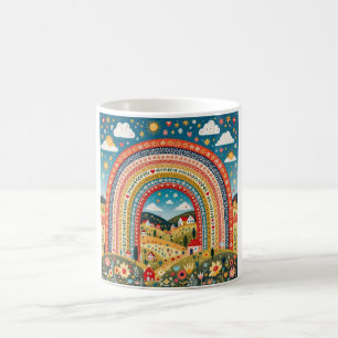 Café Caneca Arco-íris de Arte Popular