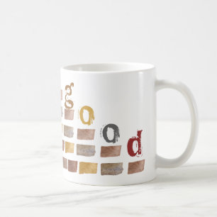 Café Caneca artística em cores de tom da terra
