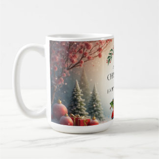 Café Caneca árvore de Natal verde e vermelha 2025