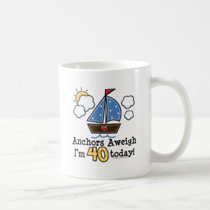 Café Caneca Aweigh do aniversário de 40 anos do veleir