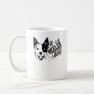 Café Caneca azul da coisa de Heeler