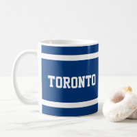 Caneca azul e branca de Toronto