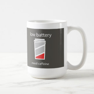 Café Caneca Bateria Baixa Precisa de Cafeína