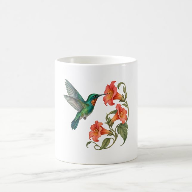 Café Caneca Beija-Flor Esmeralda e Flores de Trombeta C (Centro)