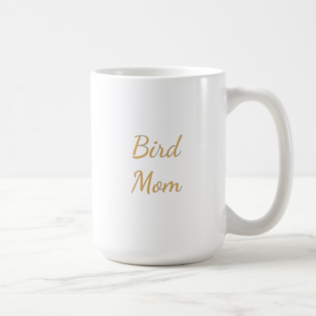 Café Caneca Bird Mom – Presente de Arte de Pássaros Pin (Direita)
