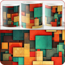 CANECA - Blocos de Cores em Muitas Cores (Frente)