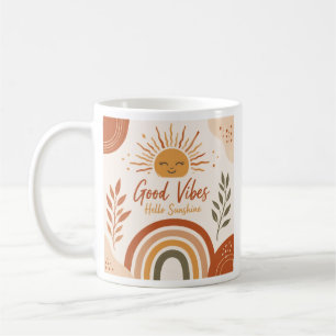 Café Caneca Boho Good Vibes - Olá Sol Chuva de Cores Ca