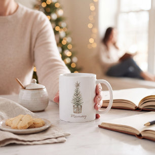 Café Caneca Boho Neutra de Natal para Mamãe