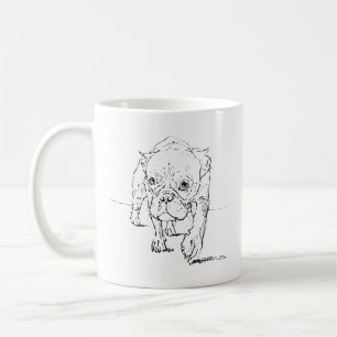 Café Caneca Bonito Bulldog Francês, Ilustração de Cacho