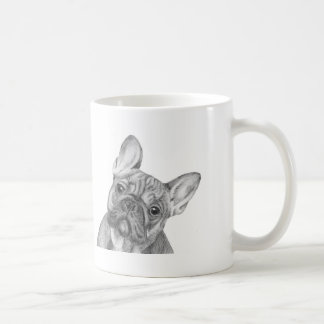 Café Caneca bonito do buldogue francês pela pedra de