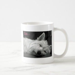 Café Caneca bonito do cão de Westie (montanhas