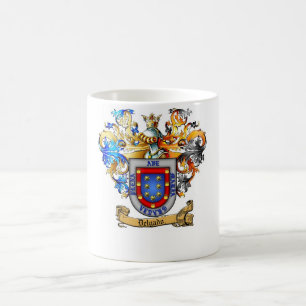 Café Caneca branca clássica da brasão de Delgado
